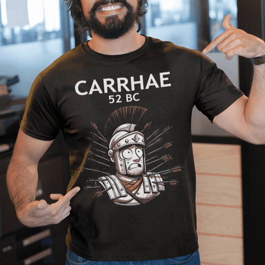 Black / S Crassus at Carrhae - Funny Roman History T-Shirt