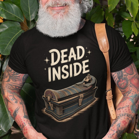 Black / S Dead Inside - Funny Ancient Egypt T-Shirt