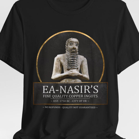Black / S Ea Nasir's No Refunds - Funny Bronze Age History Meme T-shirt