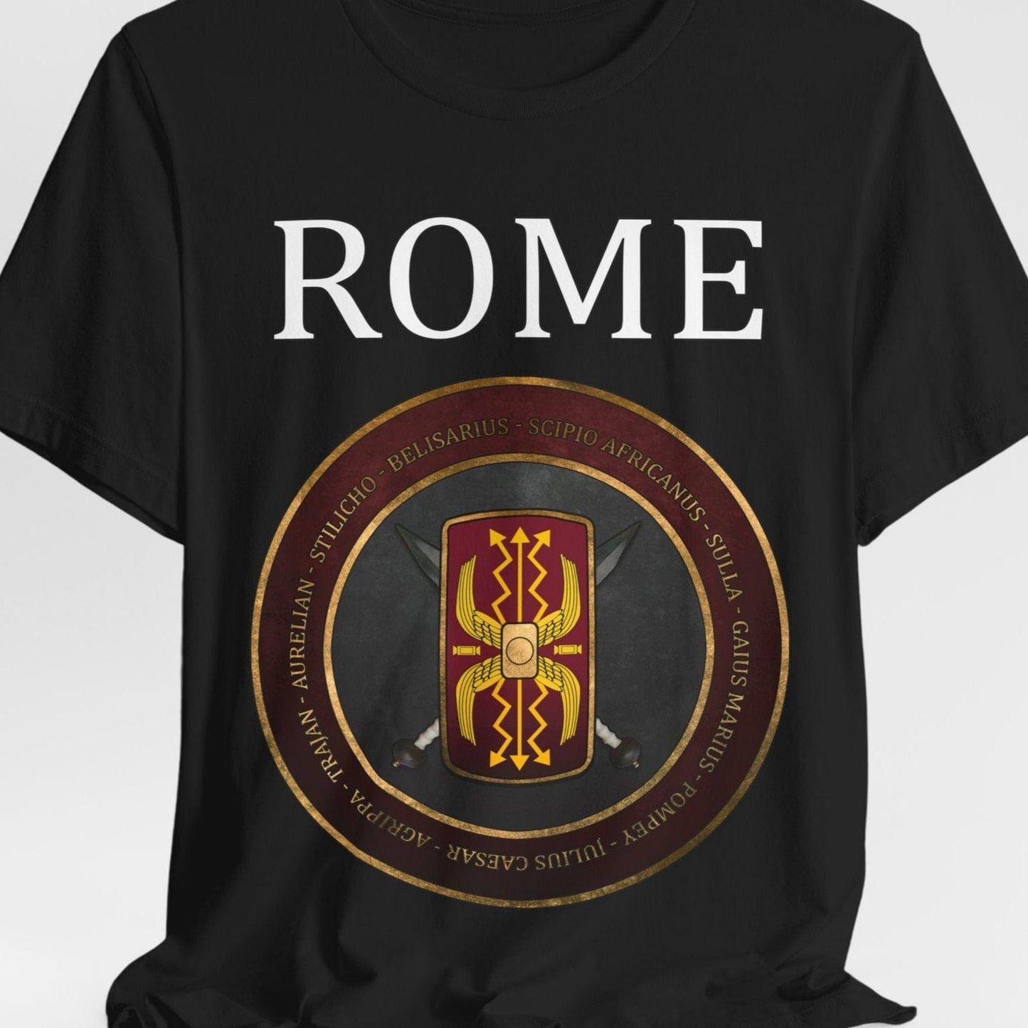 Black / S Generals of Ancient Rome T-Shirt