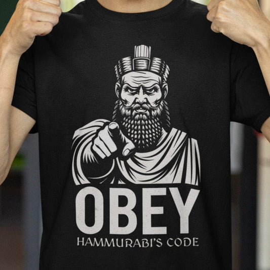 Black / S Hammurabi's Code OBEY T-Shirt