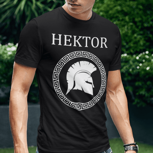 Black / S Hektor of Troy - Hero of the Trojan War T-Shirt