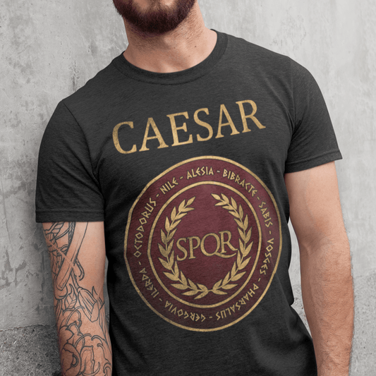 Black / S Julius Caesar Famous Battles T-Shirt