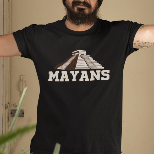 Black / S Mayans - Pyramid of Kukulkan T-Shirt