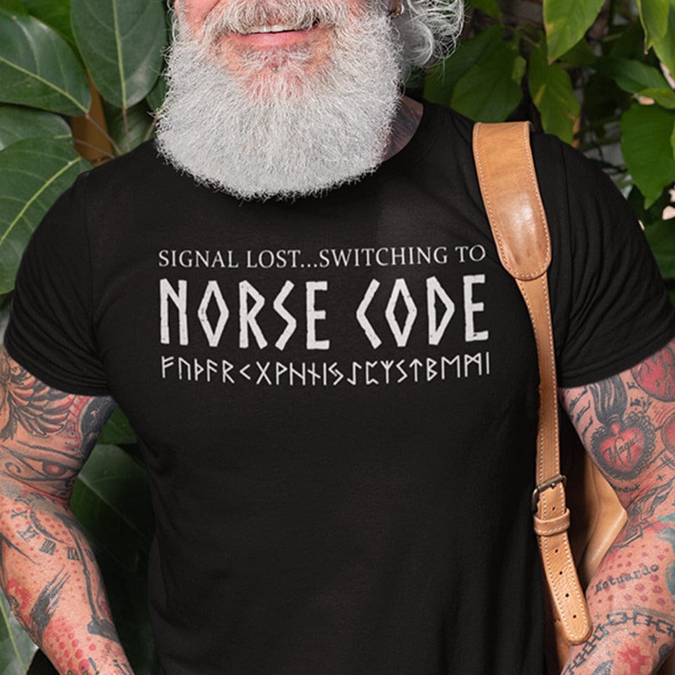 Black / S Norse Code Pun T-Shirt