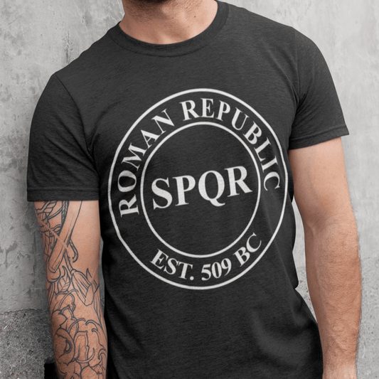 Black / S Roman Republic Founding SPQR 509 BC T-Shirt