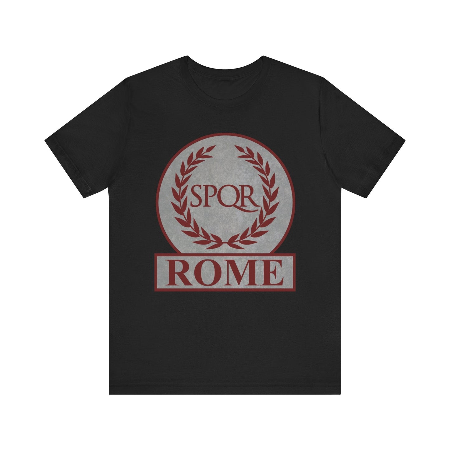 Black / S Rome Ancient Roman SPQR Symbol T-shirt