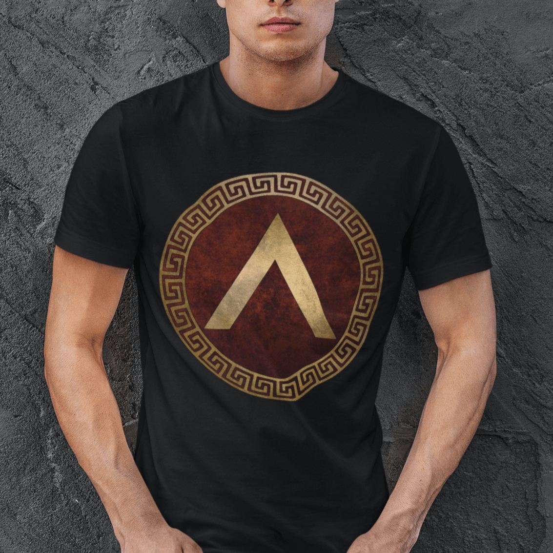 Black / S Spartan Shield Lambda T-Shirt