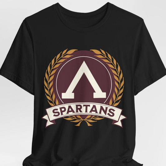 Black / S Spartans Lambda Symbol - Lacedaemonians - Ancient Sparta T-shirt
