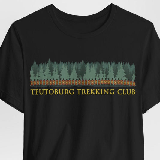 Black / S Teutoburg Trekking Club - Funny Roman History T-Shirt
