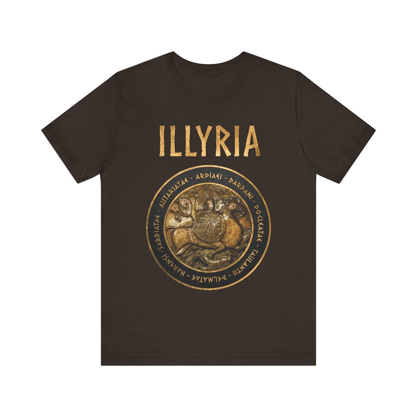 Brown / S Illyria Ancient Illyrian Tribes T-Shirt
