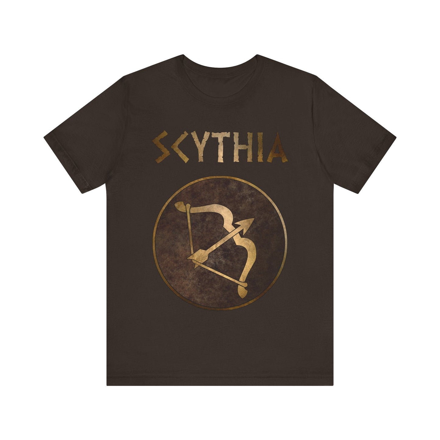 Brown / S Scythia Ancient Scythian Bow Symbol T-Shirt