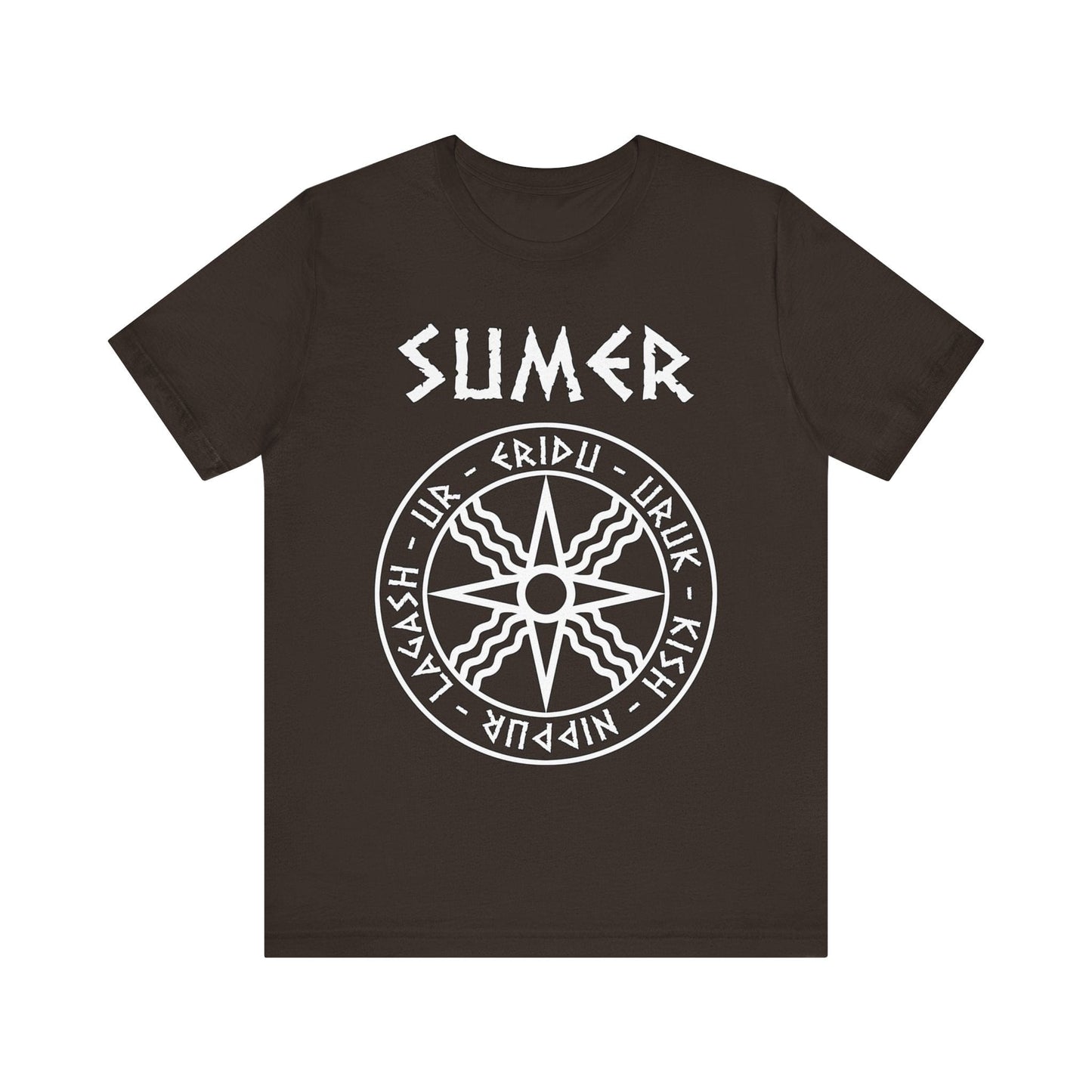 Brown / S Sumer Ancient Mesopotamian Cities T-Shirt