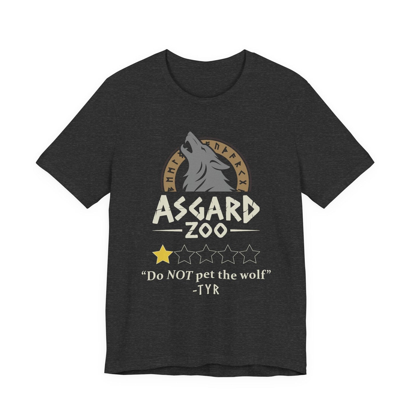 Dark Grey Heather / S Asgard Zoo 1 Star Review - Funny Norse Mythology T-Shirt