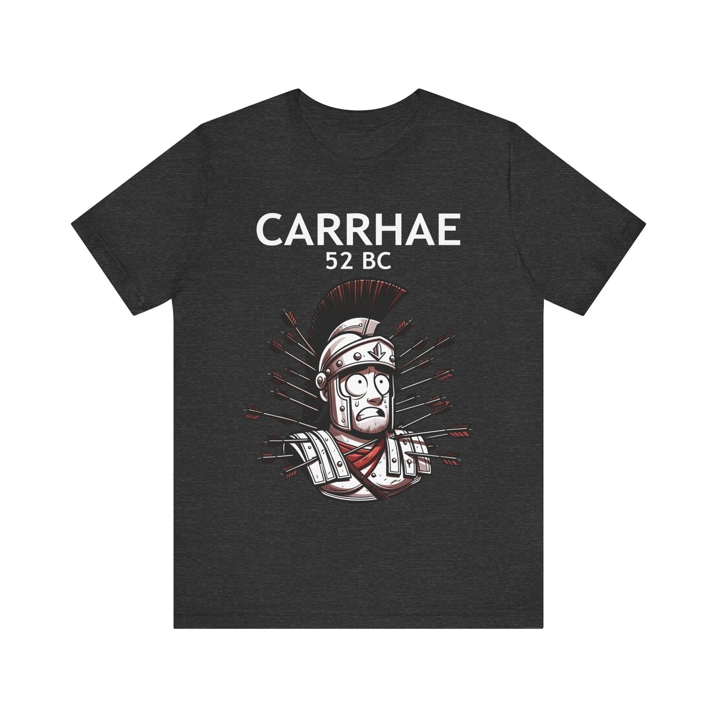 Dark Grey Heather / S Crassus at Carrhae - Funny Roman History T-Shirt