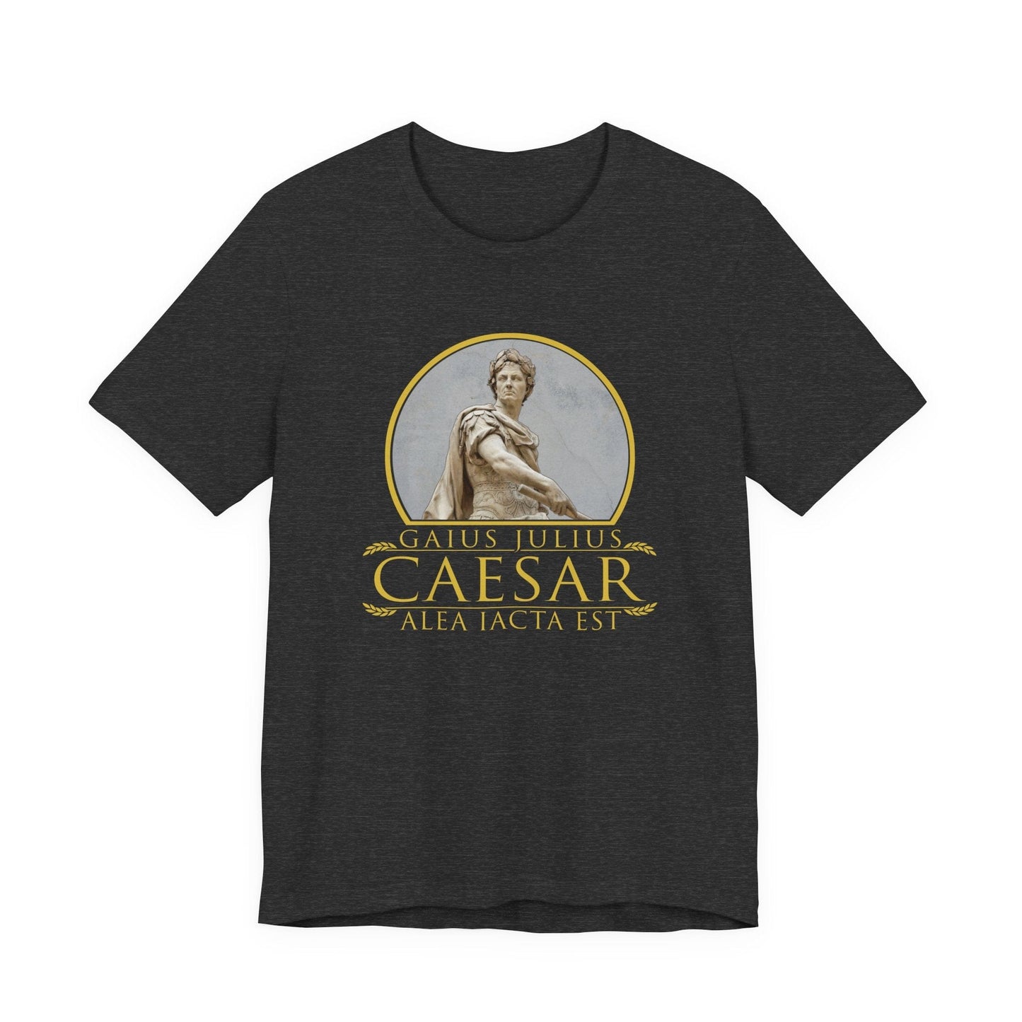 Dark Grey Heather / S Julius Caesar Quote Alea Iacta Est - The Die is Cast T-Shirt