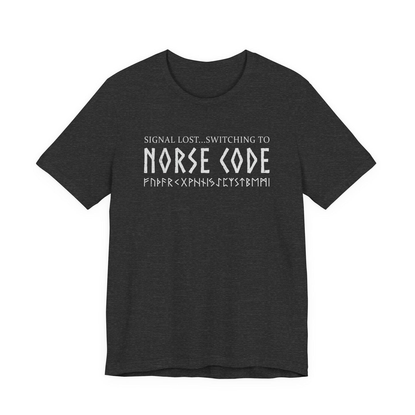 Dark Grey Heather / S Norse Code Pun T-Shirt