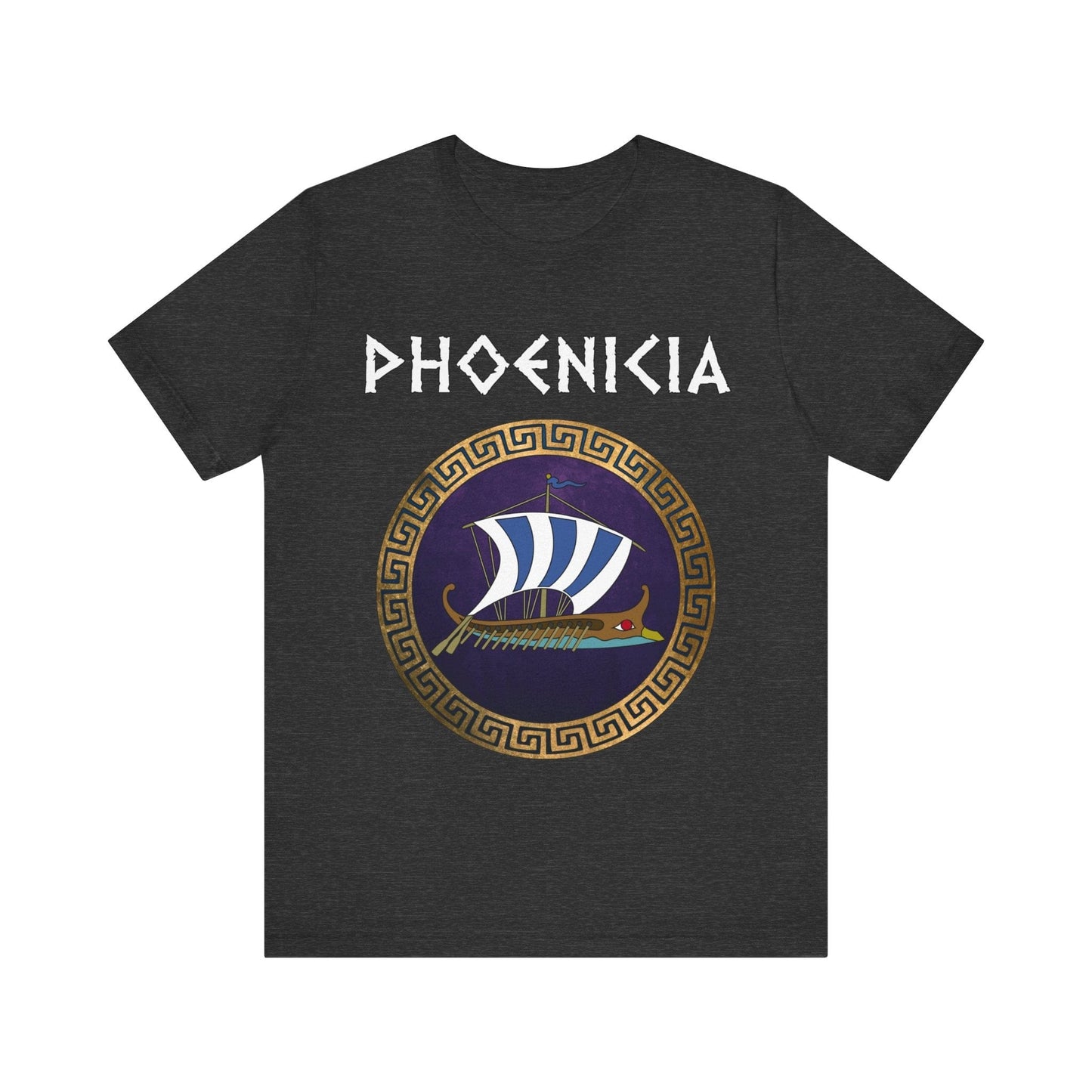 Dark Grey Heather / S Phoenicia Ancient Phoenician Ship T-Shirt