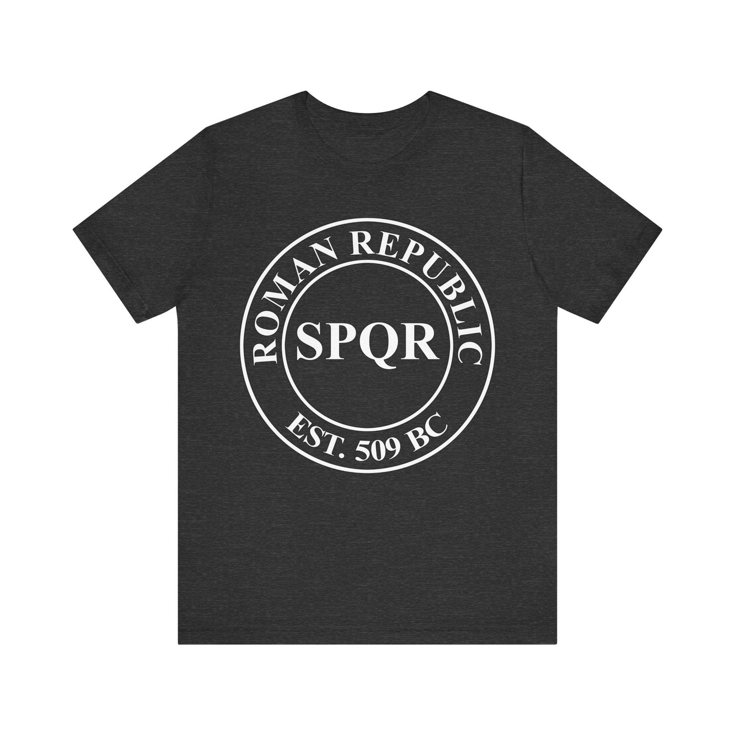 Dark Grey Heather / S Roman Republic Founding SPQR 509 BC T-Shirt