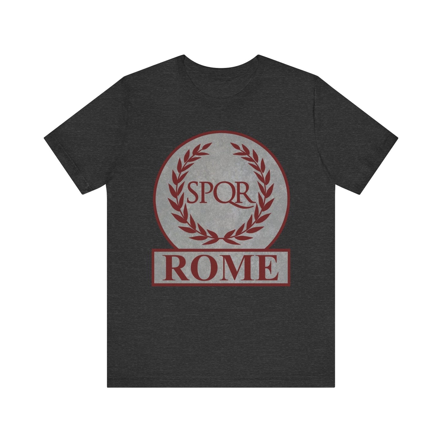 Dark Grey Heather / S Rome Ancient Roman SPQR Symbol T-shirt