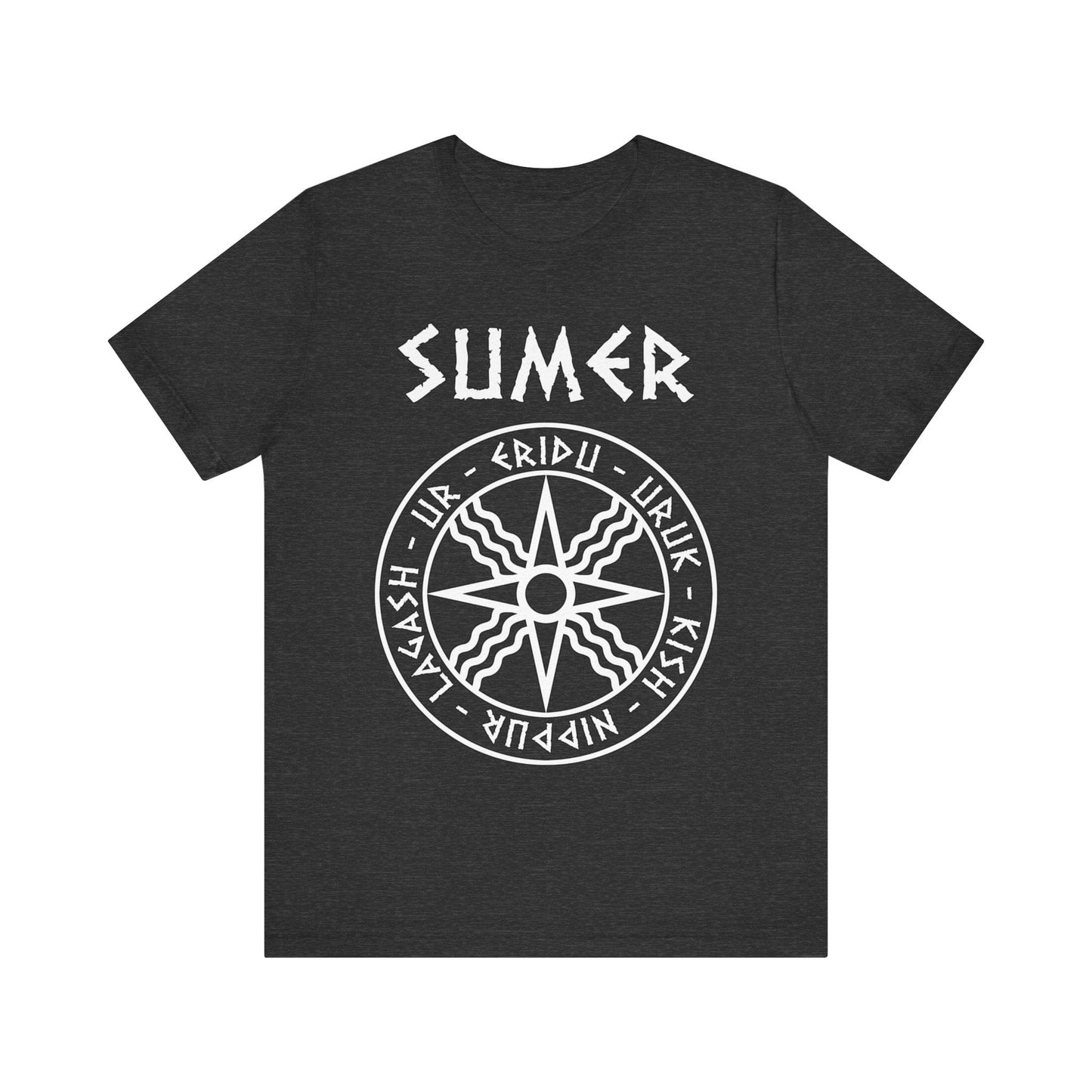 Dark Grey Heather / S Sumer Ancient Mesopotamian Cities T-Shirt