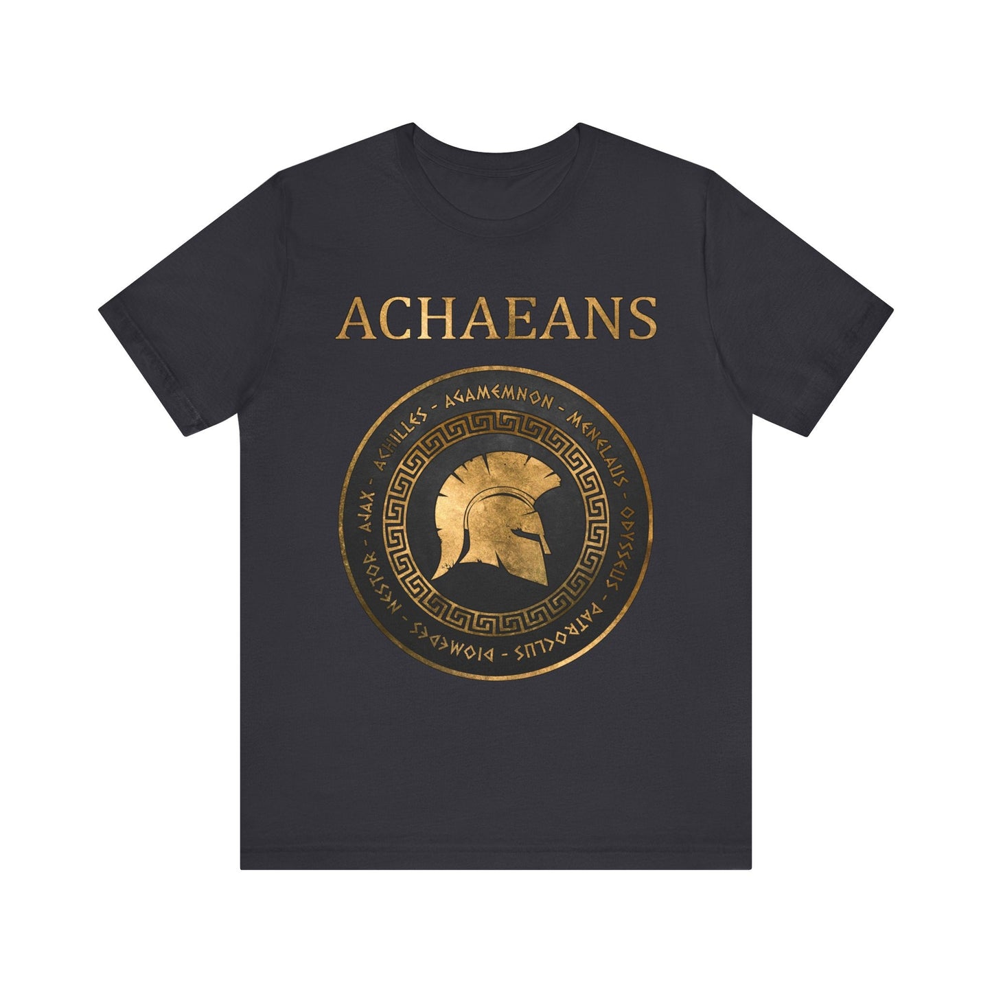 Dark Grey / S Achaeans Greek Heroes of the Trojan War T-shirt