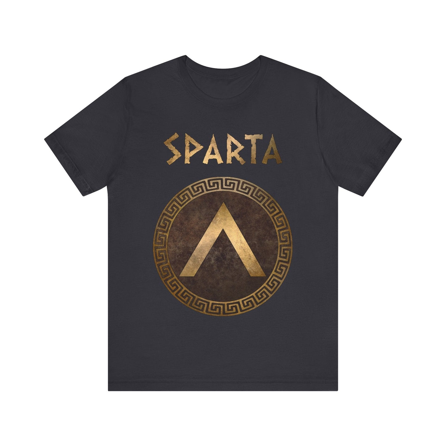 Dark Grey / S Sparta Ancient Spartan Shield Lambda Symbol T-Shirt