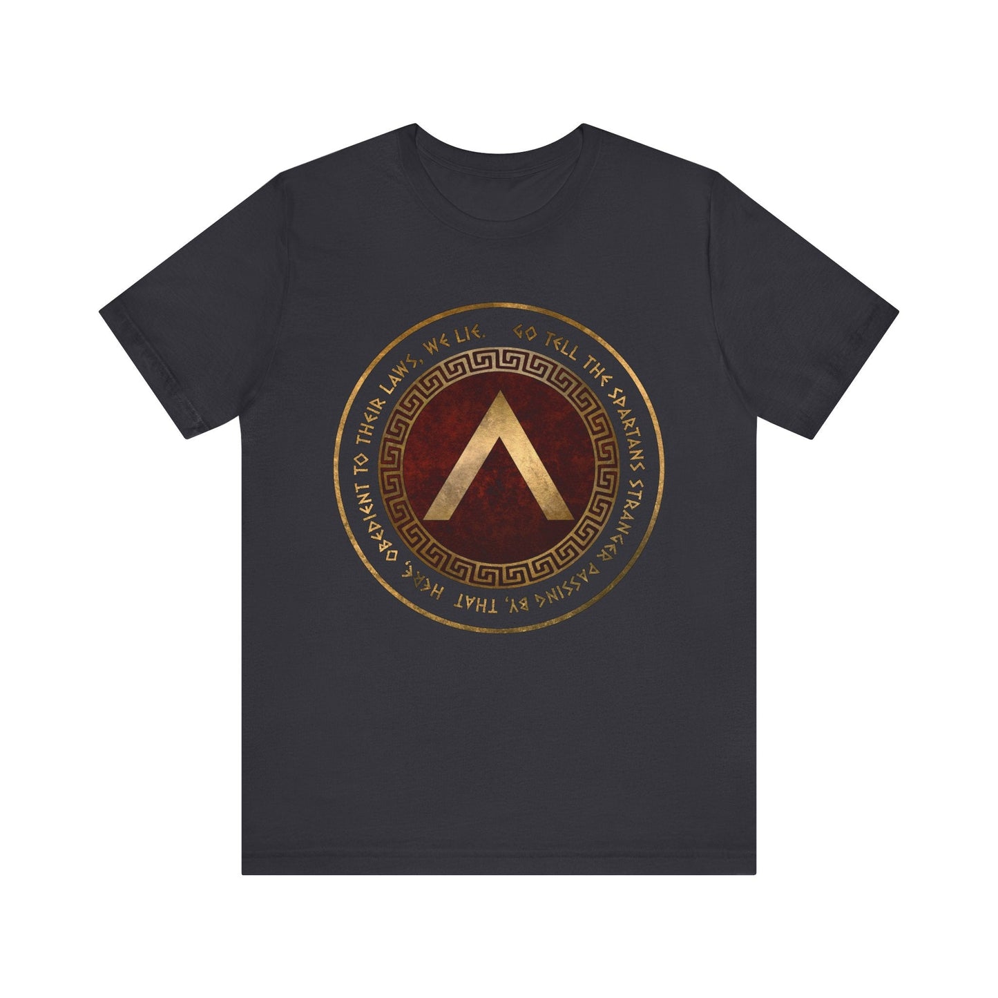 Dark Grey / S Sparta Battle of Thermopylae Epitaph T-Shirt