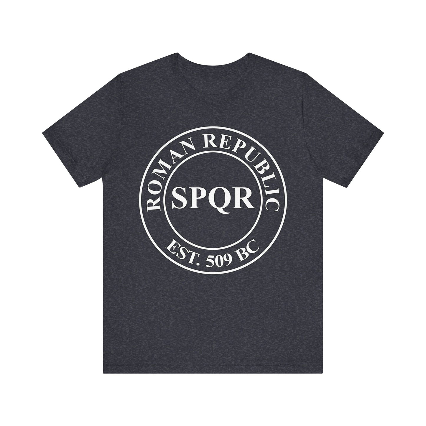 Heather Navy / S Roman Republic Founding SPQR 509 BC T-Shirt