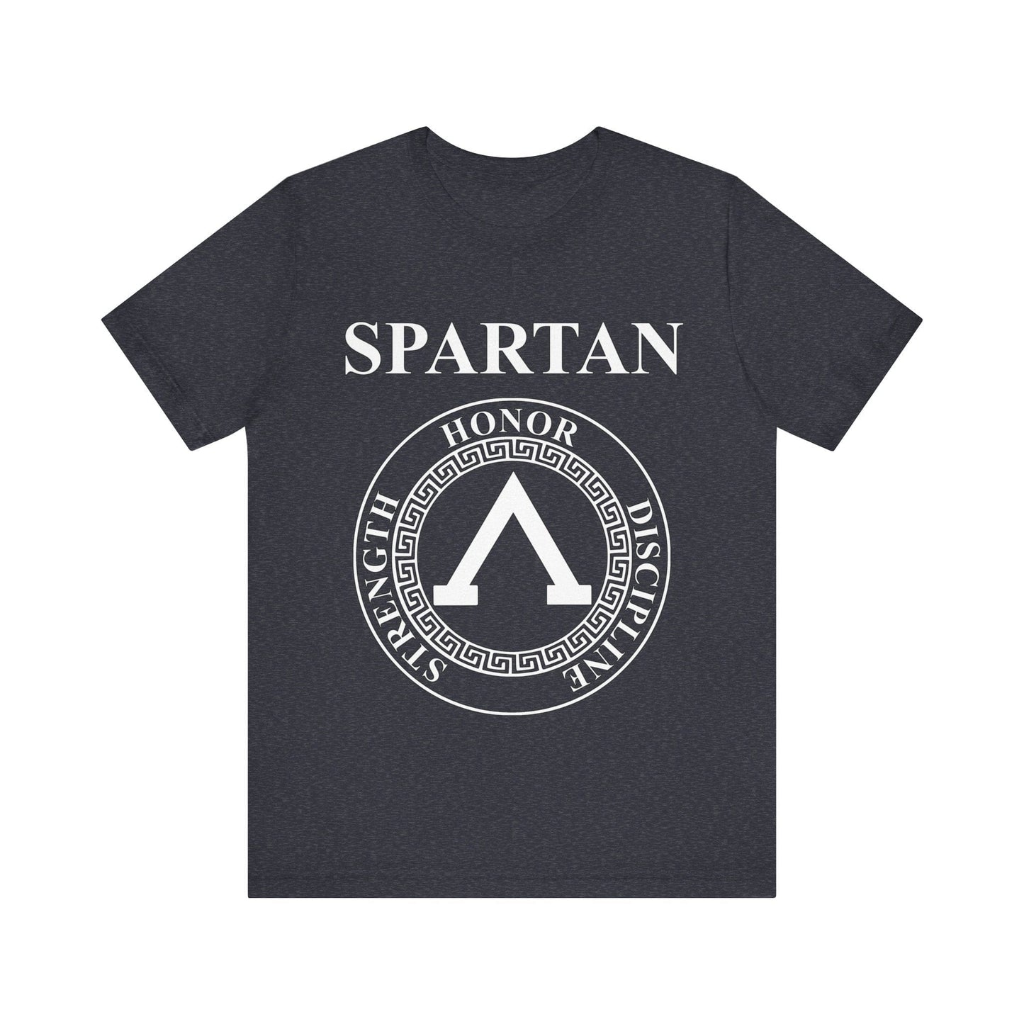 Heather Navy / S Spartan Warrior Virtues of Sparta Lambda T-shirt