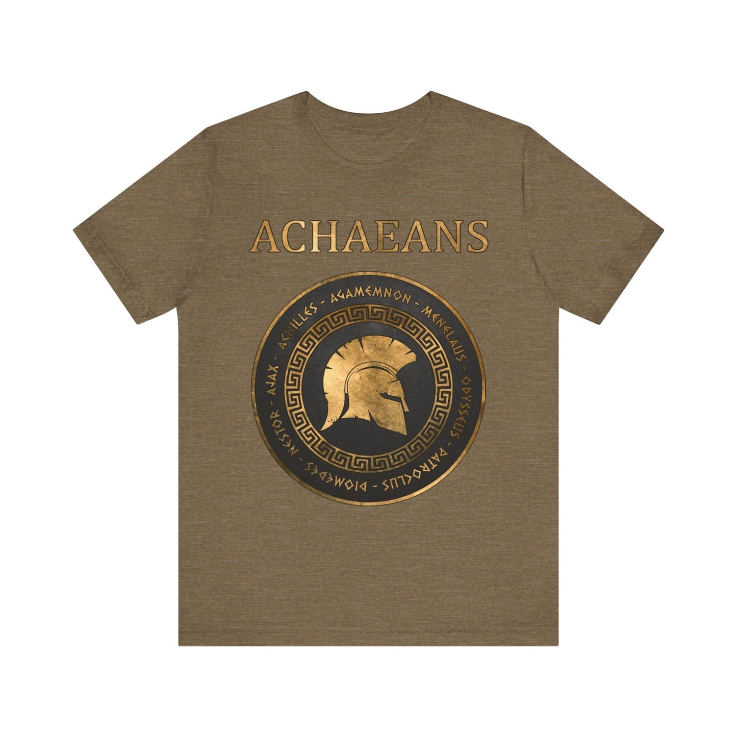 Heather Olive / S Achaeans Greek Heroes of the Trojan War T-shirt