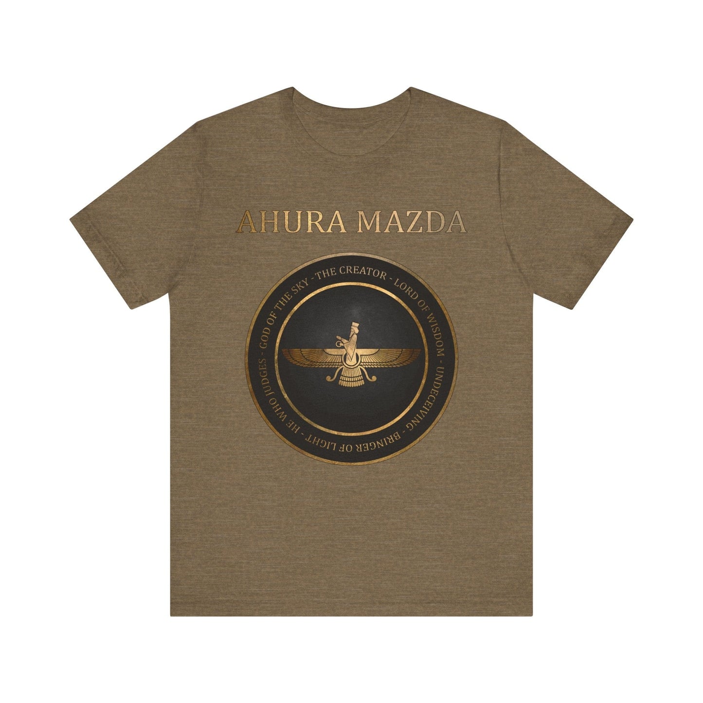 Heather Olive / S Ahura Mazda - Zoroastrianism T-Shirt