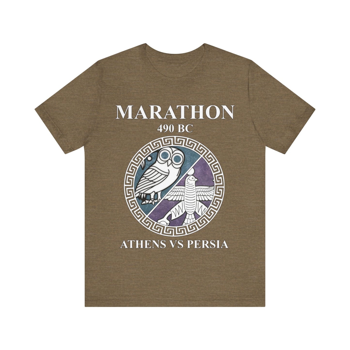 Heather Olive / S Battle of Marathon Athens vs Persia 490 BC T-shirt