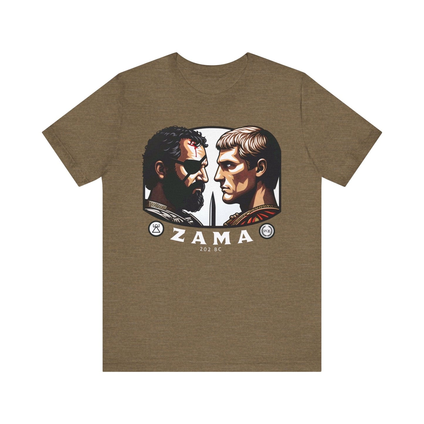 Heather Olive / S Battle of Zama - Hannibal vs Scipio T-Shirt