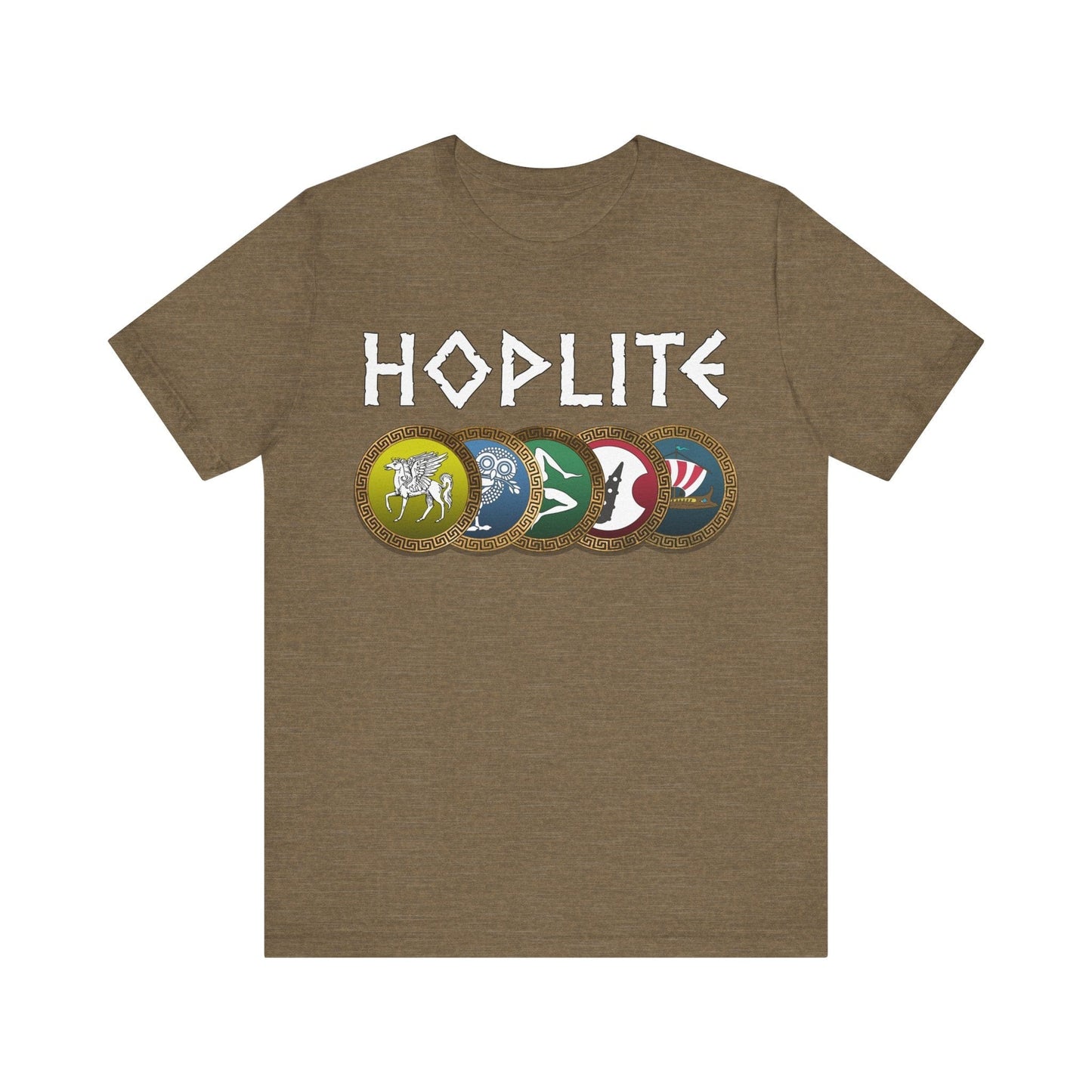 Heather Olive / S Hoplite Phalanx Shields T-Shirt