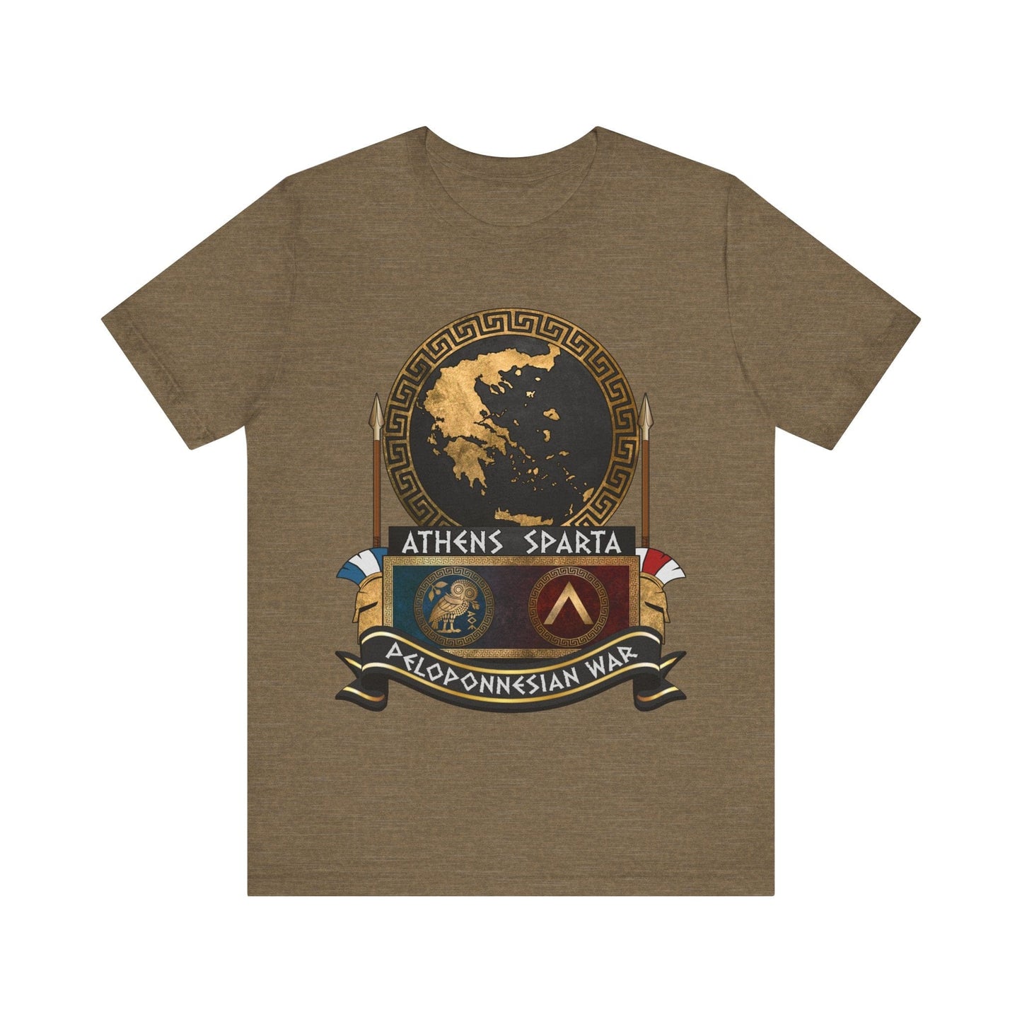 Heather Olive / S Peloponnesian War Athens vs Sparta T-Shirt