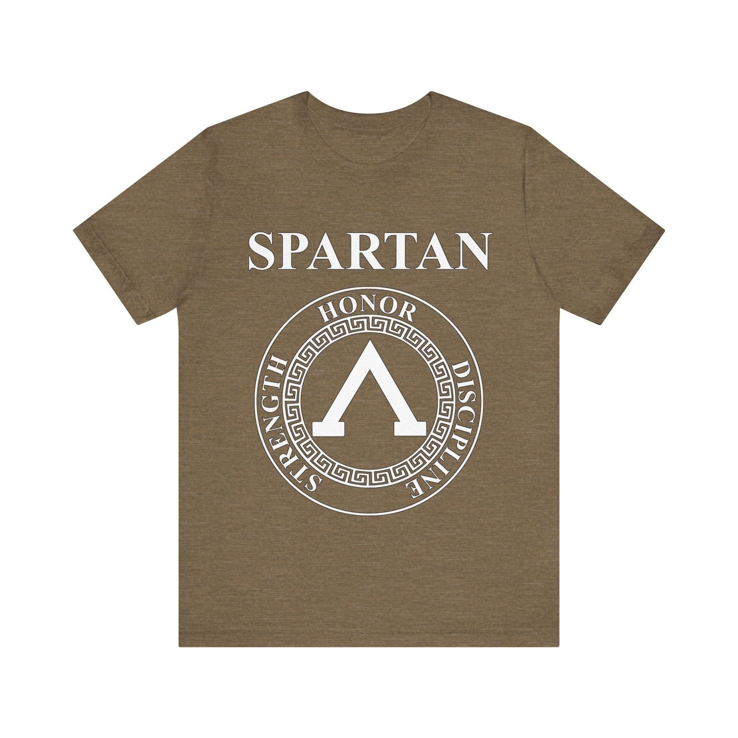 Heather Olive / S Spartan Warrior Virtues of Sparta Lambda T-shirt