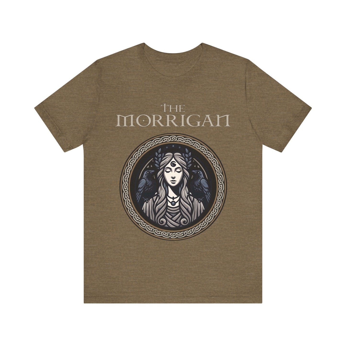 Heather Olive / S The Morrigan Celtic Goddess of Witchcraft - Celtic Mythology T-Shirt