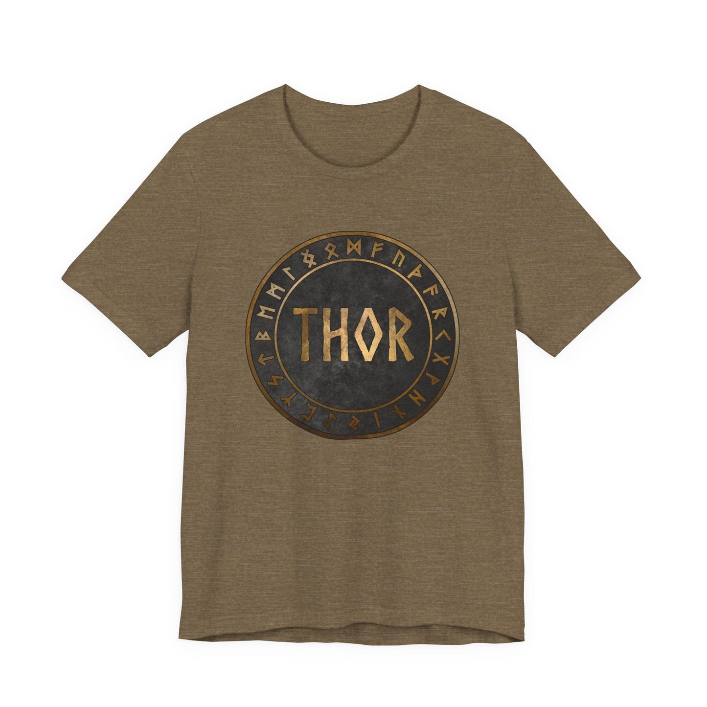 Heather Olive / S Thor Norse God  T-Shirt