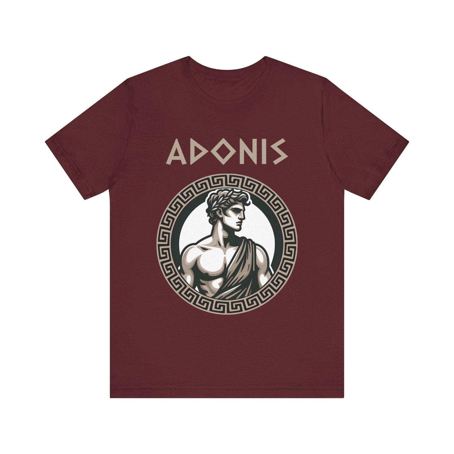 Maroon / S Adonis Greek God T-Shirt