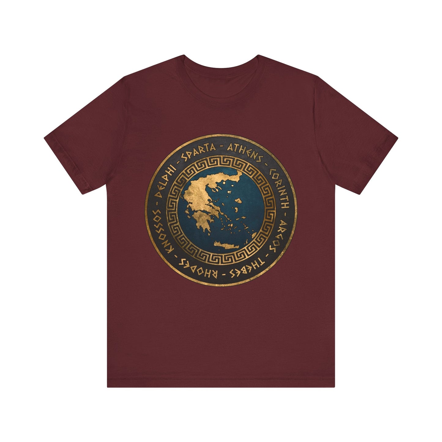 Maroon / S Ancient Greek City-States T-Shirt