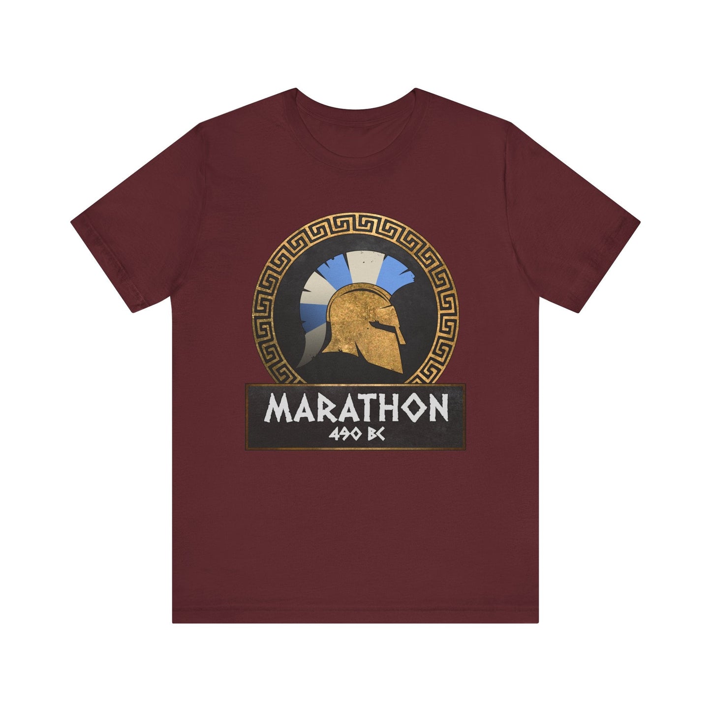 Maroon / S Battle of Marathon Athenian Hoplite T-Shirt