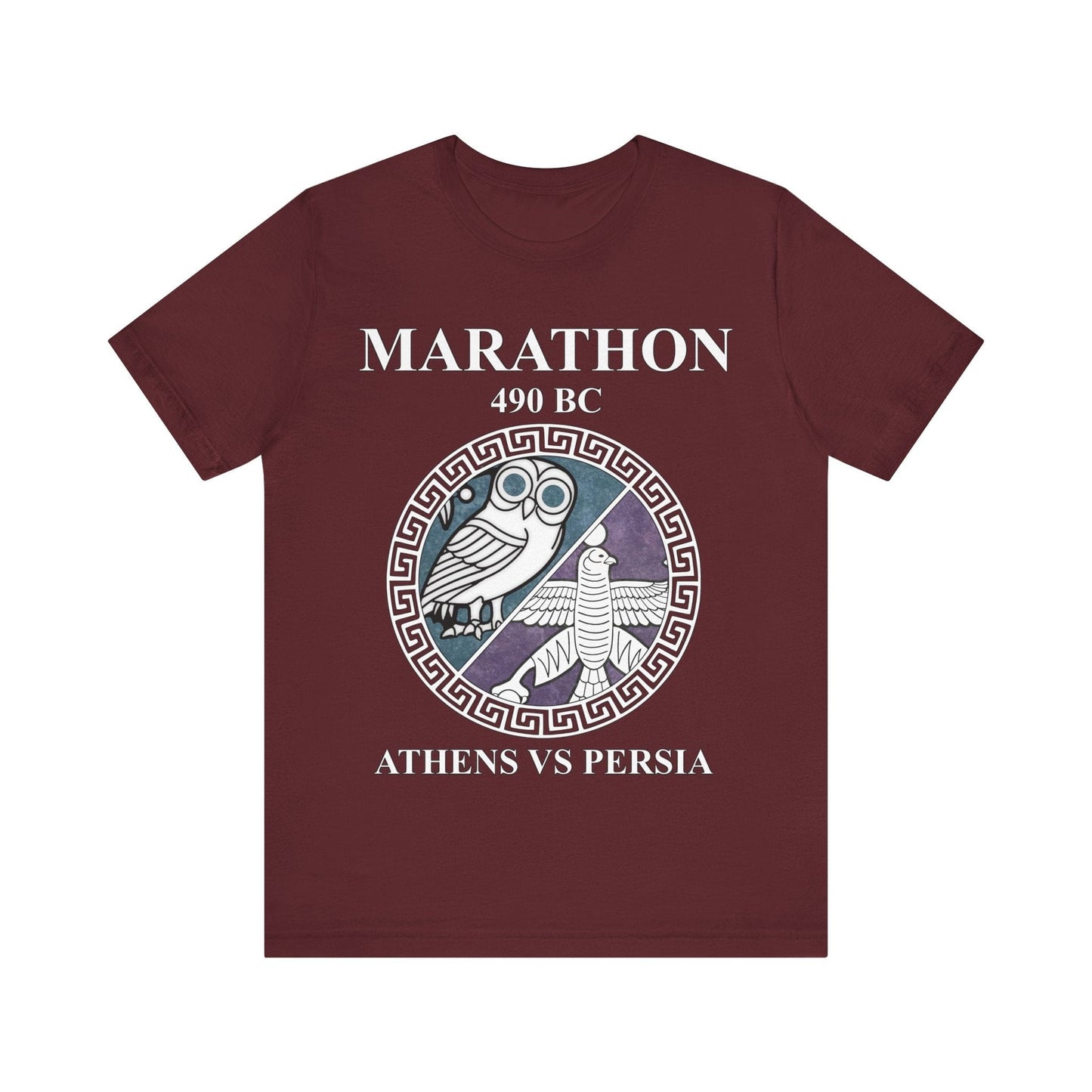 Maroon / S Battle of Marathon Athens vs Persia 490 BC T-shirt