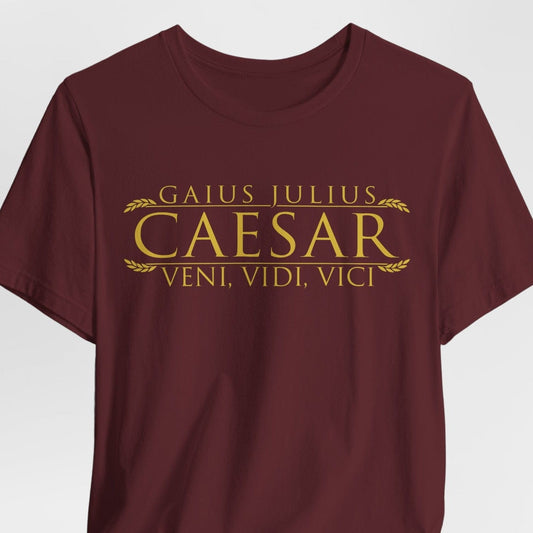 Maroon / S Caesar Veni Vidi Vici T-Shirt
