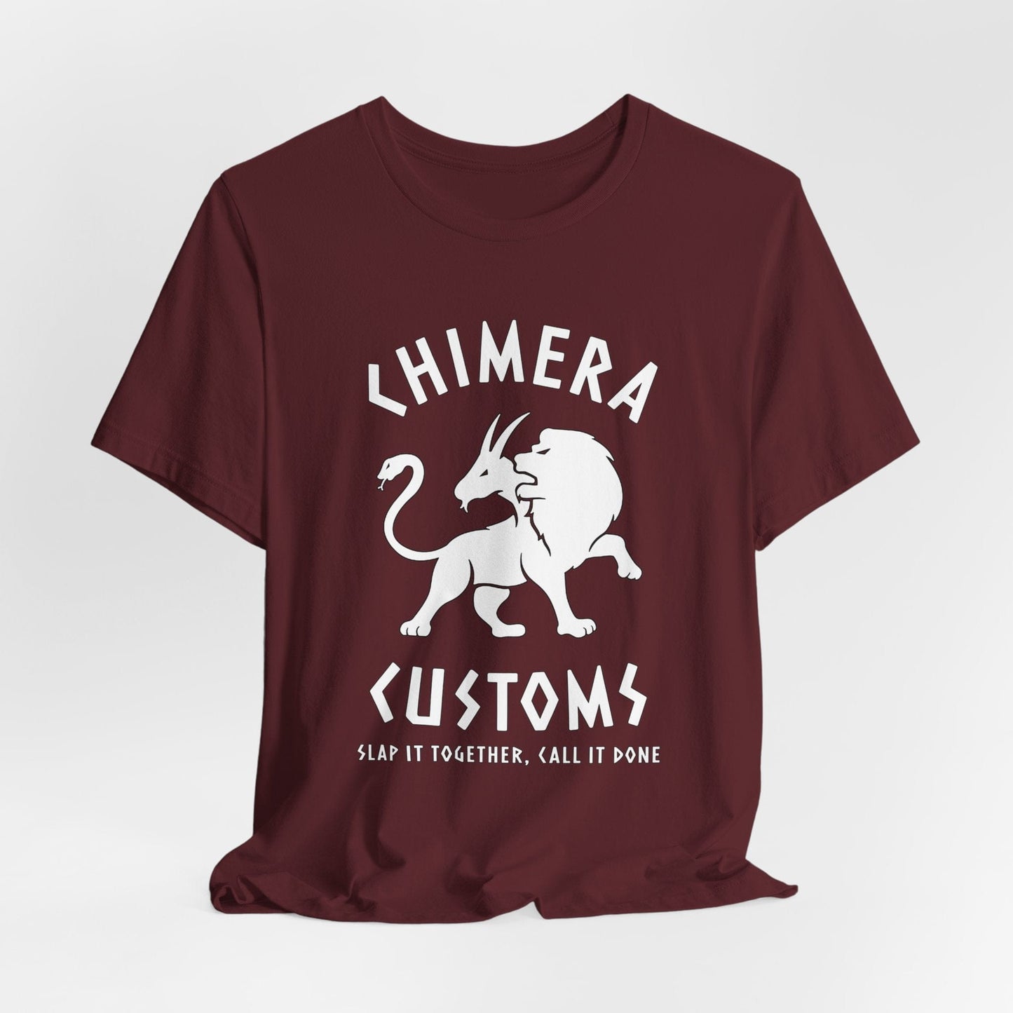 Maroon / S Chimera Customs - Funny Greek Mythology T-Shirt