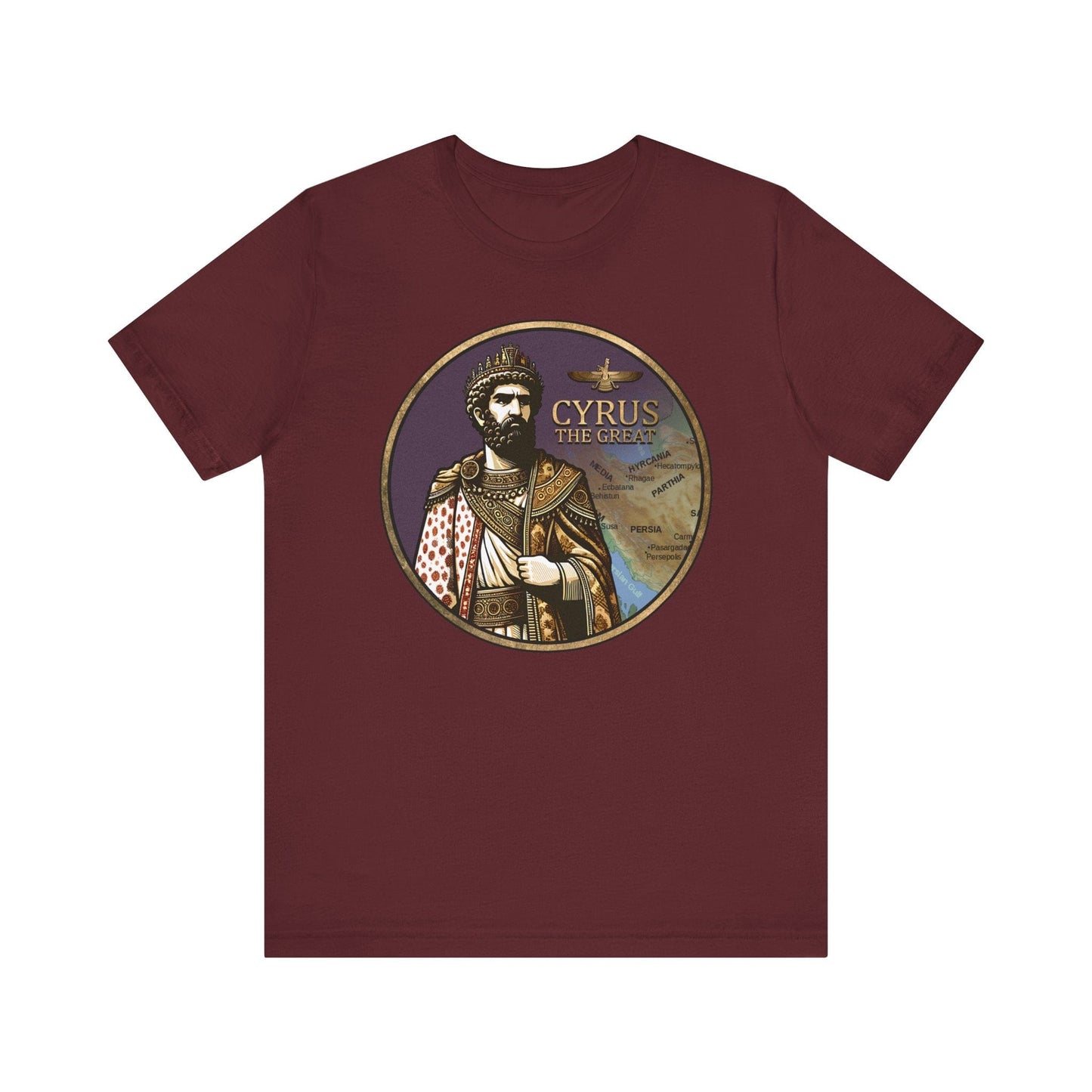 Maroon / S Cyrus the Great - Achaemenid Persia T-Shirt