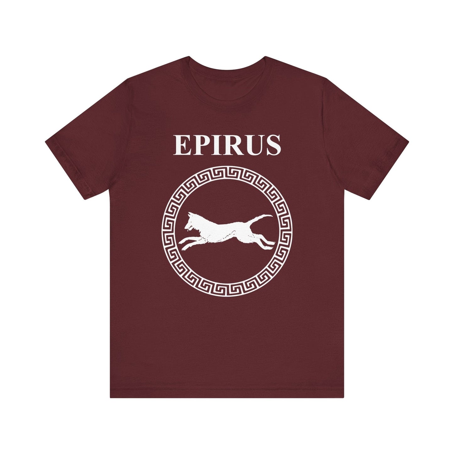 Maroon / S Epirus Ancient Greece Molossian Hound T-shirt