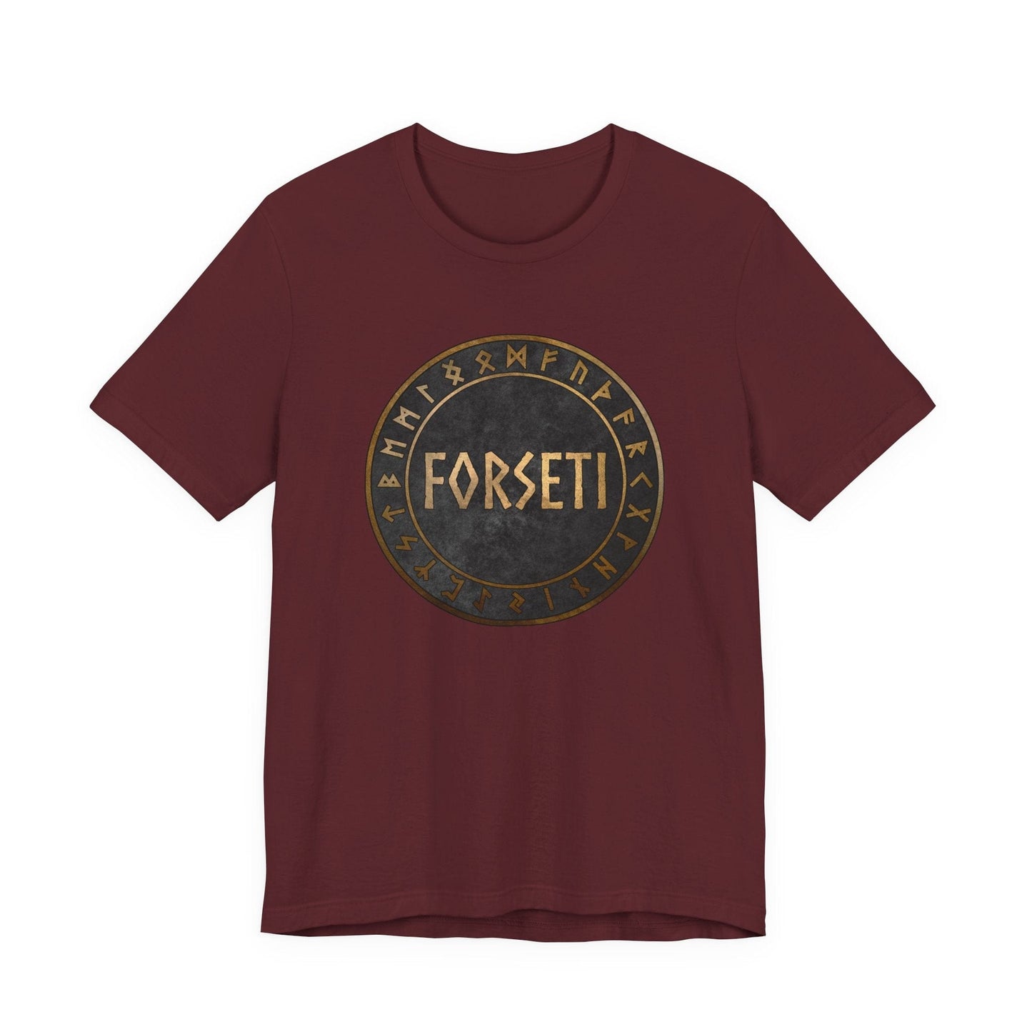 Maroon / S Forseti Norse God T-Shirt