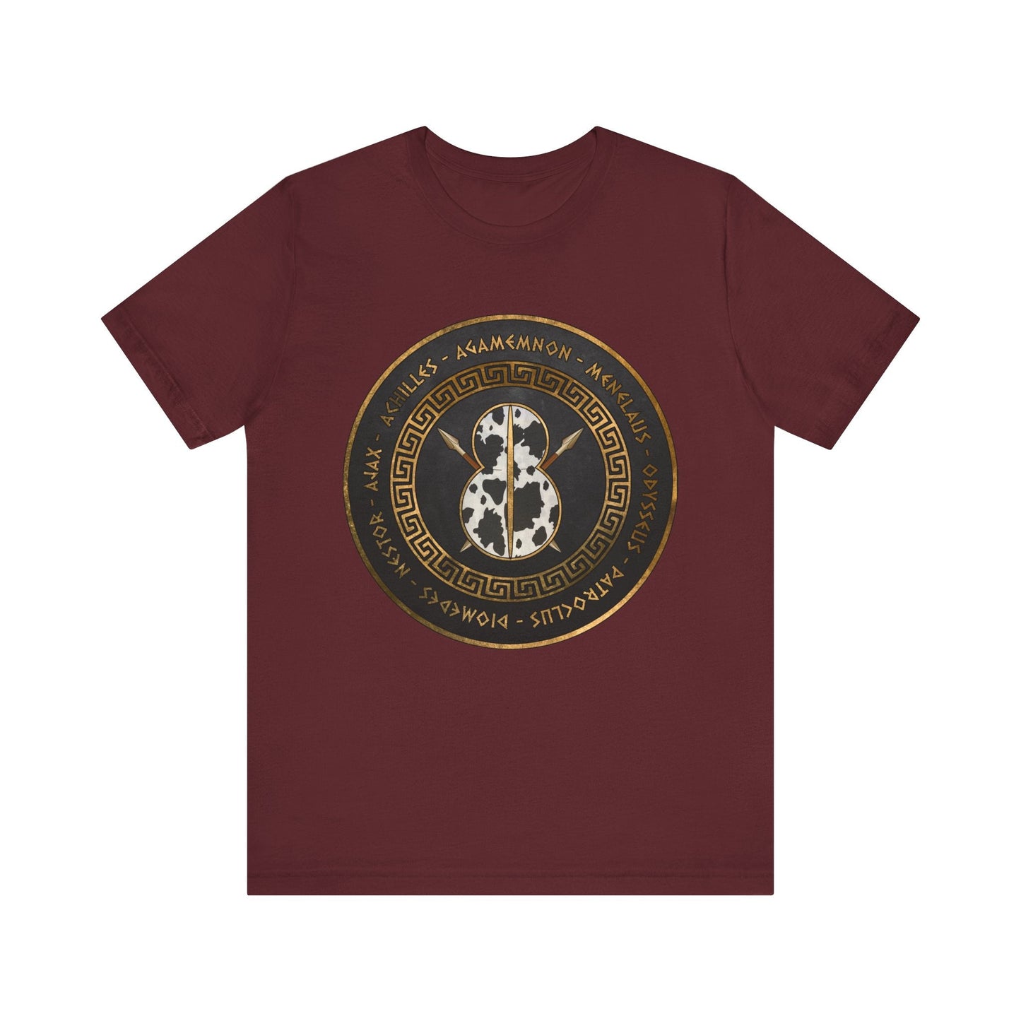 Maroon / S Greek Heroes of the Trojan War T-Shirt