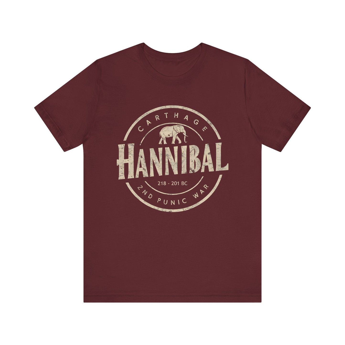 Maroon / S Hannibal Barca - Ancient Carthage - 2nd Punic War T-Shirt